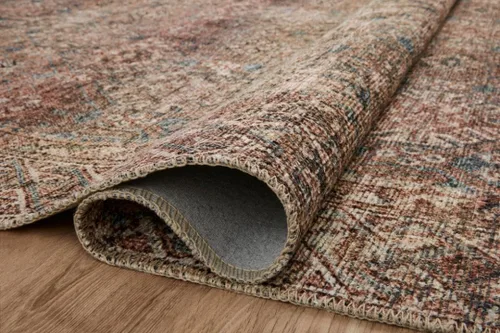 Vista 6 de Loloi Amber Lewis Billie Collection, Aqua y Óxido 2'-3" x 3'-9" Alfombra de Área – Alfombras de Acento Antiguas y Desgastadas para Sala de Estar
