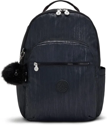 Vista 71 de Kipling Seúl - Mochila pequeña para tableta, diseño de flores acuáticas, talla única
