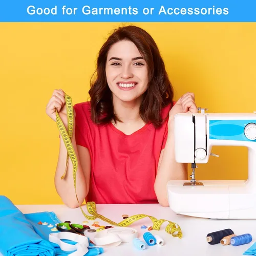 Vista 5 de uxcell Cinta de sarga de algodón de 50 yardas, cinta de espiga de 3/8 pulgadas para coser ropa, manualidades (azul)