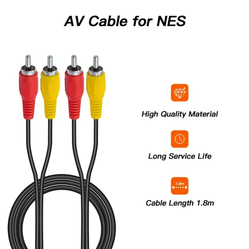 Vista 2 de Gam3Gear Audio Video AV Cable Lead for Nintendo NES