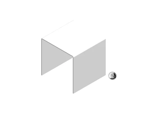 Vista 45 de FixtureDisplays® One Riser Combo - Cubo de 2 pulgadas de 3 caras con pedestal de plexiglás negro Lucite acrílico, accesorios para exhibición