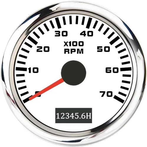 Vista 14 de ELING 52mm Generador 3000RPM Tacómetro con medidor de horas 12V 24V con retroiluminación roja