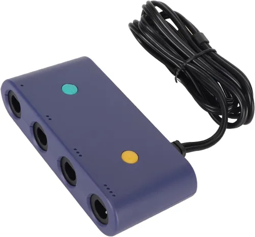 Vista 8 de Adaptador de controlador para Gamecube, convertidor de controlador de juego 3 en 1 para Switch, para WiiU, PC USB y para OS X, con 4 puertos y cable