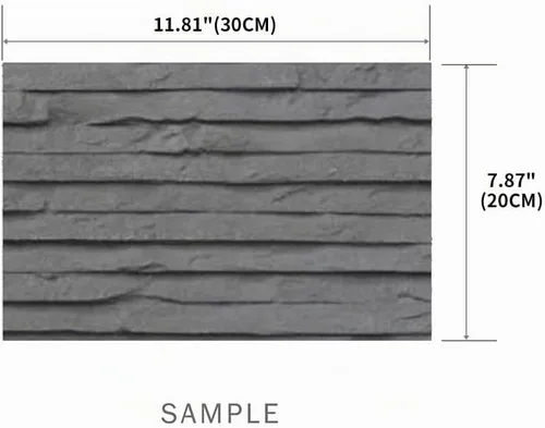 Vista 2 de Panel de pared 3D de piedra suave, paneles texturizados de piedra de agua que fluye, paneles de pared de hormigón con textura suave para decoración