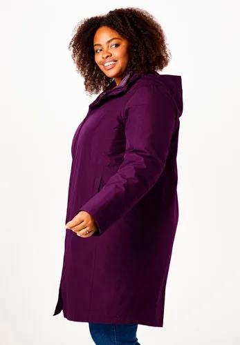 Vista 3 de Woman Within Chaqueta Taslon con capucha 3 en 1 de talla grande