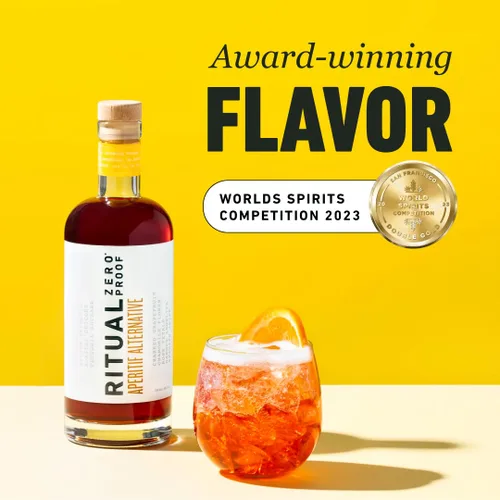 Vista 5 de RITUAL Zero Proof Ron & Aperitif Alternativas Bebidas espirituosas sin alcohol galardonadas 25.4 onzas líquidas cada uno Bajo y sin calorías