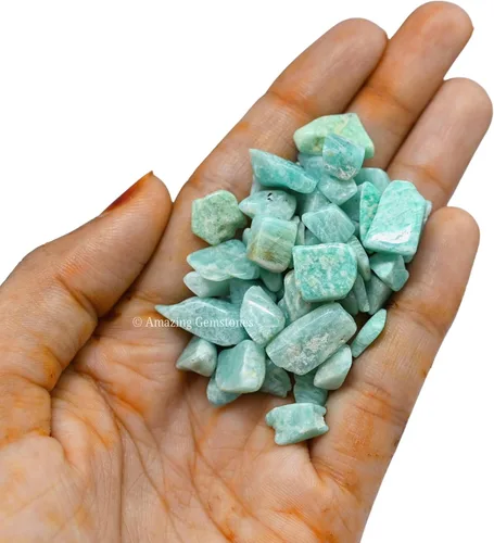 Vista 6 de Amazing Gemstone Rocas de grava de acuario con chips de Amazonita, chips de cornalina a granel, pequeñas virutas de piedra rodada, pequeños