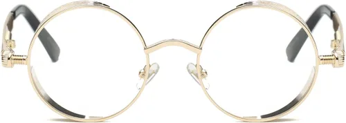 Vista 37 de Dollger Gafas de sol vintage Steampunk Retro Metal Round Circle Frame