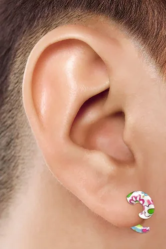 Vista 5 de 2 piezas de acrílico flor de carne en espiral, dilatador de oreja, calibre de piercing, joyería a elegir tamaños