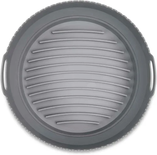 Vista 5 de HIC Kitchen Forro redondo plegable para freidora de aire, reutilizable, silicona de grado europeo, se adapta a cestas de freidora de aire de 5 a 7