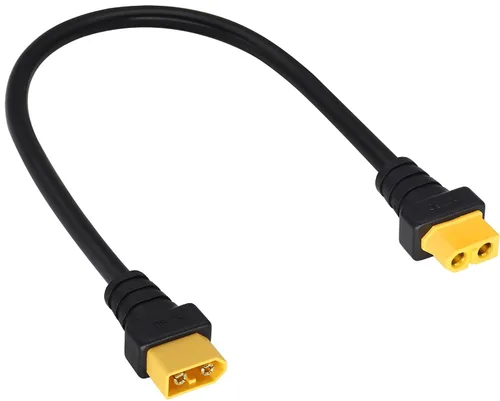Vista 2 de Cable de extensión XT60 de 14 awg, XT60 macho a XT60 hembra, adaptador convertidor de extensión para RC FPV coche, avión, dron, batería Li-Po 1ft