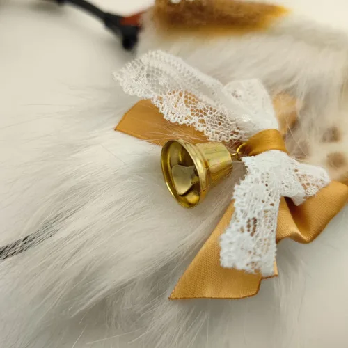 Vista 5 de Faylay Encantadora diadema de reno peludo, accesorios para el cabello de ciervo