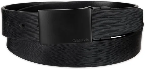 Vista 2 de Calvin Klein Cinturón reversible de cuero para hombre - 2-en-1 Estilo moderno versátil Negro/Negro
