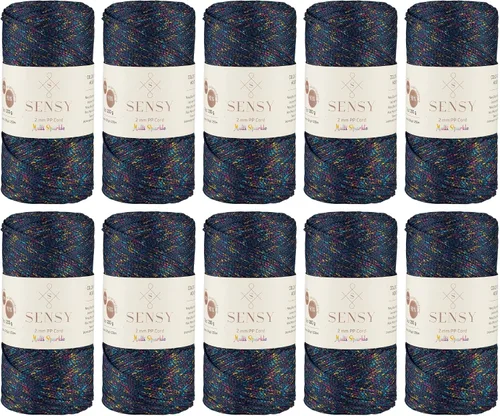Vista 16 de Sensy Premium 2mm 229.5 metros de cuerda de poliéster 100% cordón de polipropileno Cordón de macramé 2mm Cordón para bolso de crochet Hilo