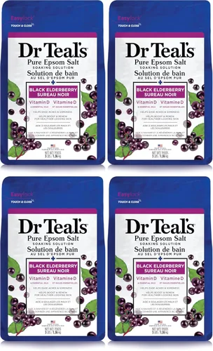 Vista 10 de Dr Teal's Remojo de sal con sal pura de Epsom, saúco, 3 libras