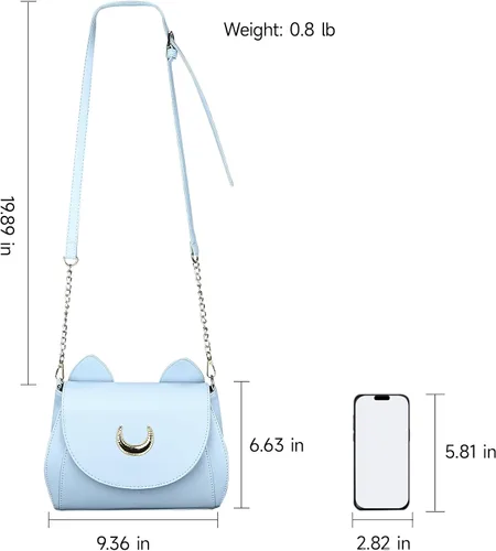 Vista 2 de LoveWLC Lady Sailor Moon - Bolso de hombro con orejas de gato Luna