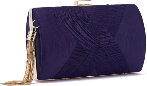 Vista 9 de Bolso de mano para mujer, bolso de noche con flecos, bolso de mano para mujer, bolso de mano de boda, bolso de mano con cadena, bolso cruzado