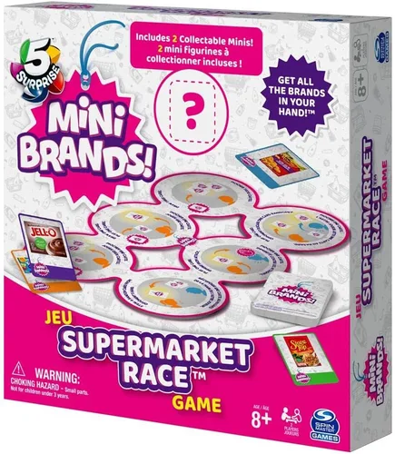 Vista 8 de Spin Master 6063724 Surprise Mini Brands Supermarket Race Juego de mesa de 5 piezas con 2 movers coleccionables
