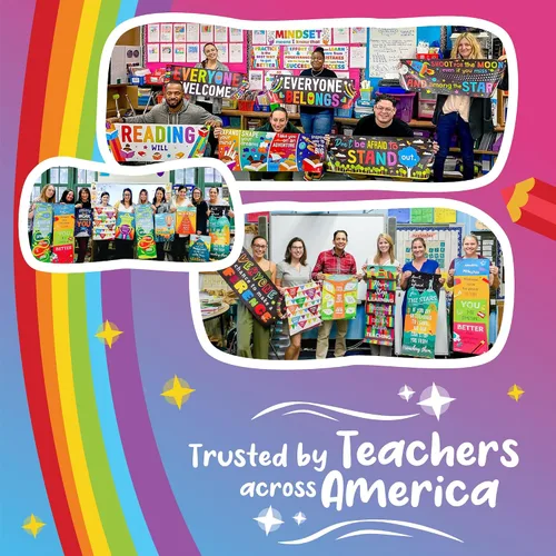 Vista 6 de Sproutbrite Paquete completo de 18 carteles educativos para niños pequeños (12 x 16 pulgadas), gráficos coloridos para motivación preescolar, jardín