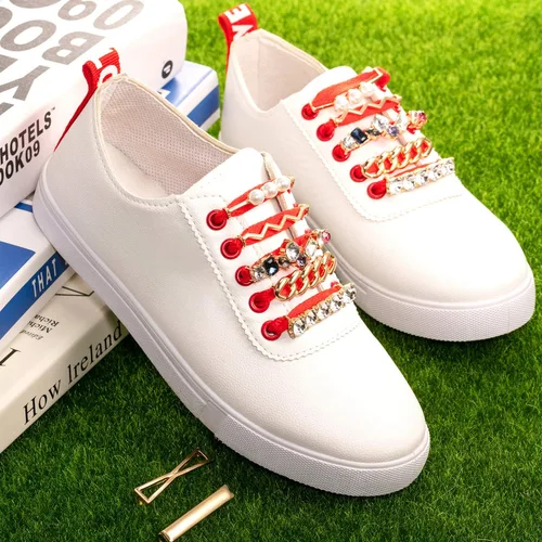 Vista 7 de Waydress 18 dijes de cordones para zapatos deportivos, para manualidades, joyas, decoración, clips, diamantes de imitación de perlas de imitación