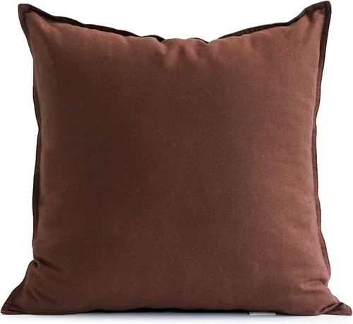 Vista 30 de Jeanerlor - Funda de cojín sólida de lino y algodón para decoración, de 18x18 pulgadas, funda de almohada especial para sofá, cama, silla