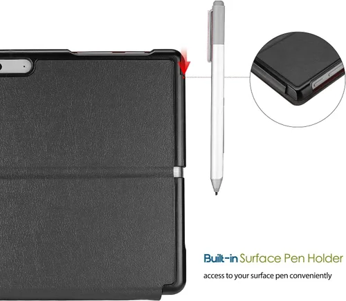 Vista 7 de ProCase Funda para Surface Pro 7 Plus/ 7/6/ 5/ Pro 2017/ Pro 4/ Pro LTE de 12.3" con soporte para bolígrafo integrado, compatible con Surface Type