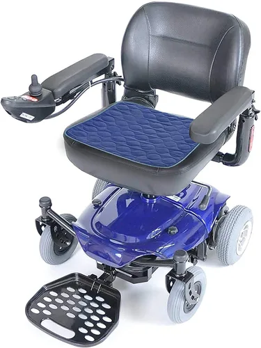 Vista 2 de RMS Almohadilla para silla de incontinencia lavable y reutilizable, protector de asiento y almohadilla de cama (azul) Quilted top layer