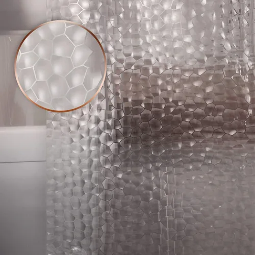 Vista 12 de Forro de cortina de ducha impermeable EVA 8G - Ganchos a prueba de óxido, imanes de servicio pesado - Mejora tu baño con durabilidad y elegancia