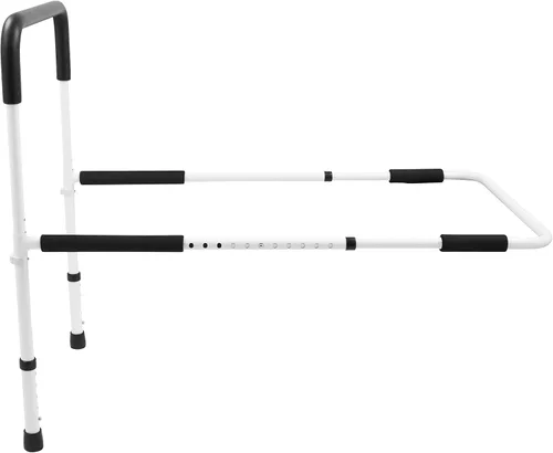 Vista 2 de DMI Riel de cama con altura de mango ajustable y montaje sin herramientas, producto de asistencia para ancianos, riel de asistencia de cama