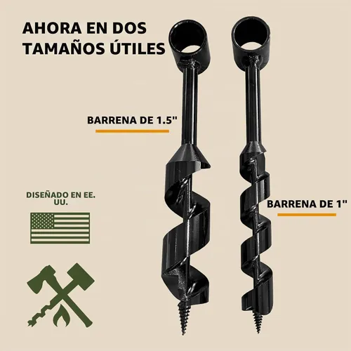 Vista 7 de Bushcraft Survival Barrena de Ojo Escocés de 1 Pulgada Broca Manual de Barrena para Madera para Acampar y Construcción de Refugios Herramientas