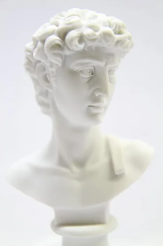 Vista 4 de Vittoria Collection Figura de escultura de estatua de David Michelangelo de 6 1/2 pulgadas, figura de arte fino Art Deco clásico hecho en Italia
