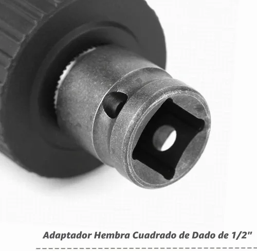 Vista 4 de Mesee Adaptador de portabrocas sin llave de capacidad de 0.079-0.512 in, herramienta de conversión de cambio rápido de impacto de rosca de montaje