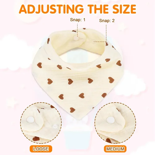 Vista 3 de Accmor Muslin Baby Bibs, Soft Baby Bandana Drool Bibs for Baby Girls Boys, Bib for Drooling Teething