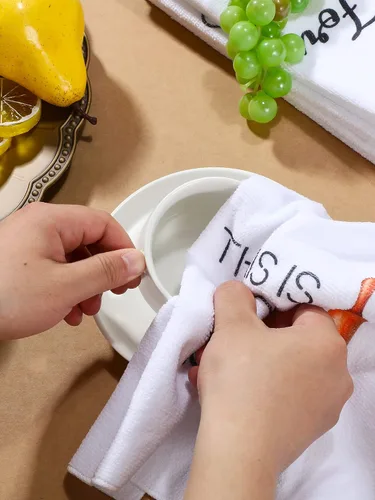Vista 5 de Patelai 4 toallas de cocina divertidas con divertidos frases de batidor de huevos, rodillo de cocina para hornear, para amantes de la cocina, mamá