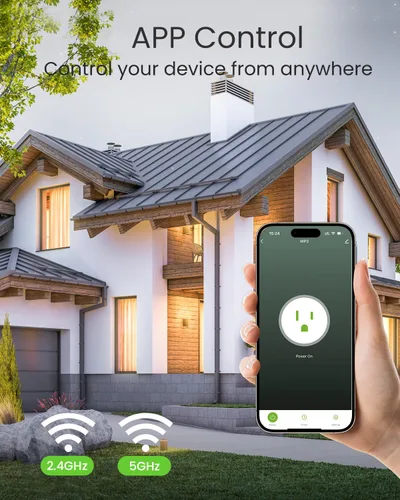 Vista 4 de GHome Smart Enchufe inteligente WiFi 5G 15A compatible con Alexa y Google Home, temporizador de salida, temporizador de salida WiFi para el hogar