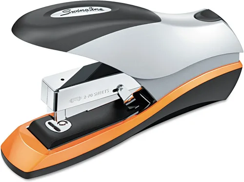 Vista 8 de Swingline Engrapadora, capacidad para 70 hojas, esfuerzo reducido, tira completa, grapadora de escritorio, Optima 70, plata (87870)