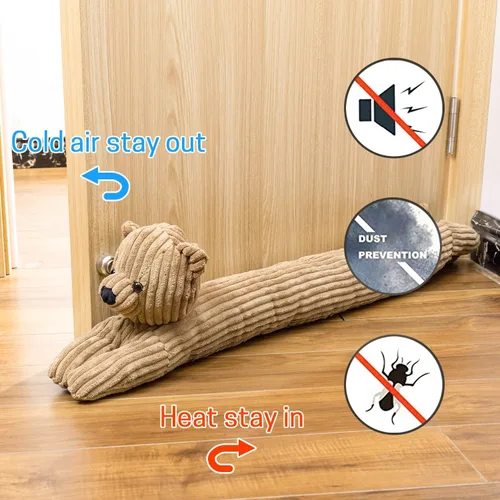 Vista 4 de SWISSELITE Tapón de 36 pulgadas para debajo de la puerta, bloqueador de ruido decorativo para puerta, tapón de aire para animales con peso de 1.43