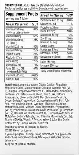 Vista 12 de Centrum Multivitamínico de plata para adultos de 50 años o más, 80 tabletas