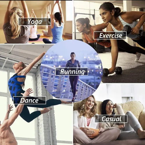 Vista 6 de FELEMO Pantalones de yoga con corte de bota para mujer, cintura alta, control de abdomen, pantalones deportivos holgados, M-3XL