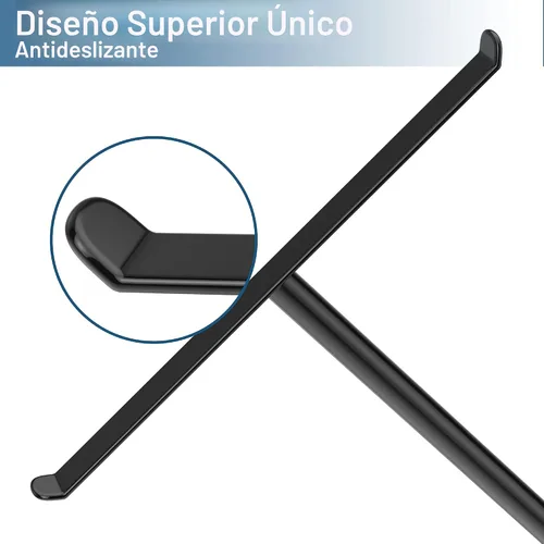 Vista 3 de Toallero en forma de T para toallas de mano para baño, con soporte para diademas y toalleros ligeros para baño, soporte negro para cocina