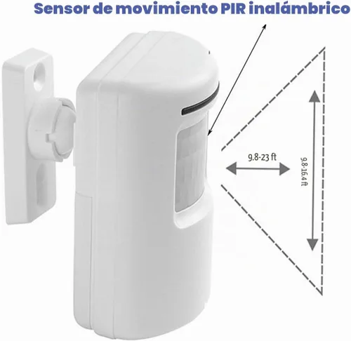 Vista 2 de Timbre de puerta, detector de sensor de movimiento inalámbrico para puerta de negocios, timbre inteligente para el hogar, seguridad para el hogar