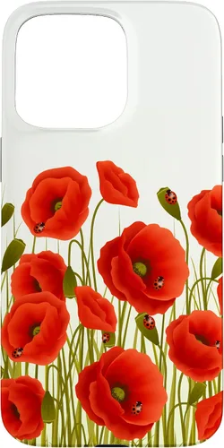Vista 30 de iPhone 13 Rojo Amapolas Flores En Un Campo Caso