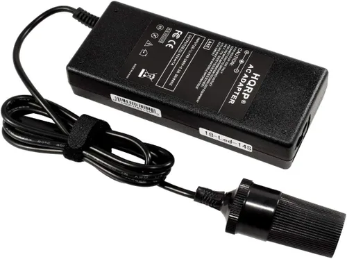 Vista 2 de HQRP Convertidor de corriente de CA a CC de 110 V - 12 V 7 A, adaptador ACDC para uso con compresor de aire de 12 voltios, inflador de neumáticos