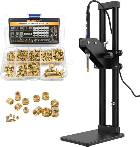 Vista 12 de Máquina de Prensado de Calor Vertical 3DZWMAN, Herramienta de Inserción de Conjunto de Calor, Insertos de Latón para Impresión 3D, Punta
