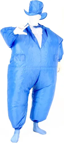 Vista 4 de Blue Tuxedo Chub Suit Adult Costume