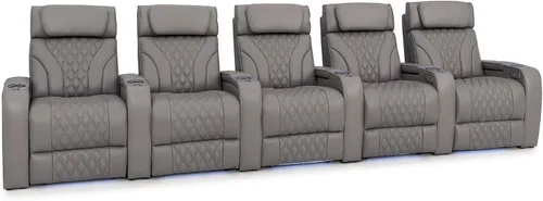 Vista 64 de Seatcraft Luminis LT - Asiento de cine en casa, reclinable, color rojo