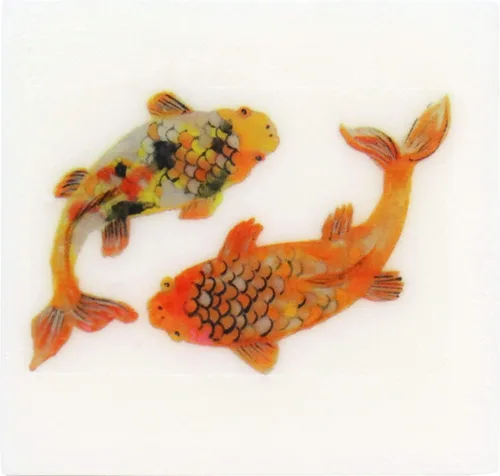 Vista 2 de Eclectic Lady Jabón de glicerina perfumado de sandía con diseño de pescado Koi