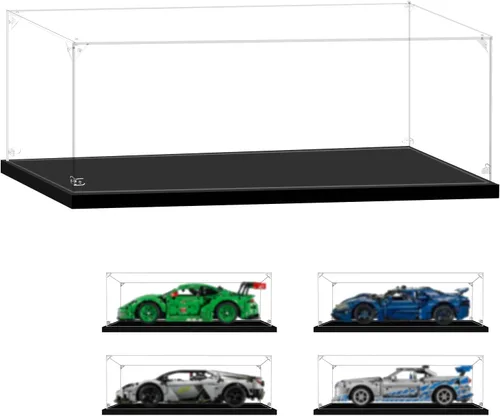 Vista 7 de Vitrina para Lego 1:8 Scale Car 42096 42172 42143 42156 42083 42115 42056 42125 76139 76956, 23.62 x 11.81 x 7.87 pulgadas 7.9 in), a prueba