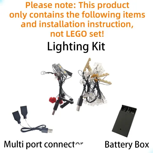 Vista 3 de GEAMENT Kit de luces LED compatible con Lego Disney Train and Station - Juego de iluminación para modelo de construcción 71044