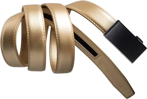 Vista 55 de Mission Belt Cinturón de trinquete de cuero para mujer, colección de cuero de 1.181 in oro/cuero negro